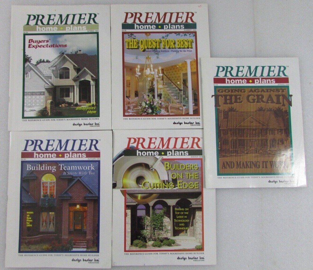5 Premier Home Plans Catalog: Reference Guide for Today's Home Builder '93- '94