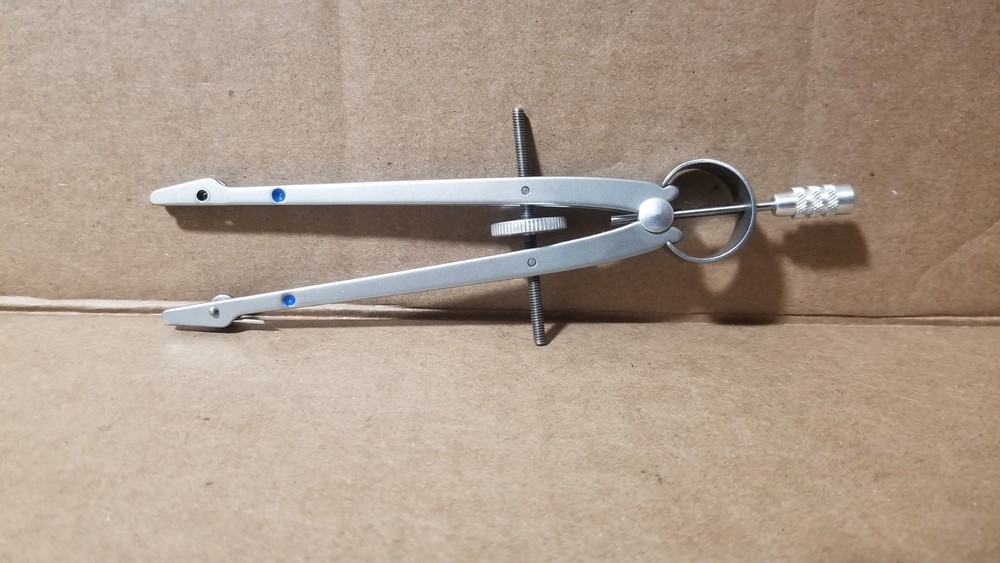 Vintage Vemco Blue Dot Drafting Compass-Missing Screw & Pointer Working , VGC