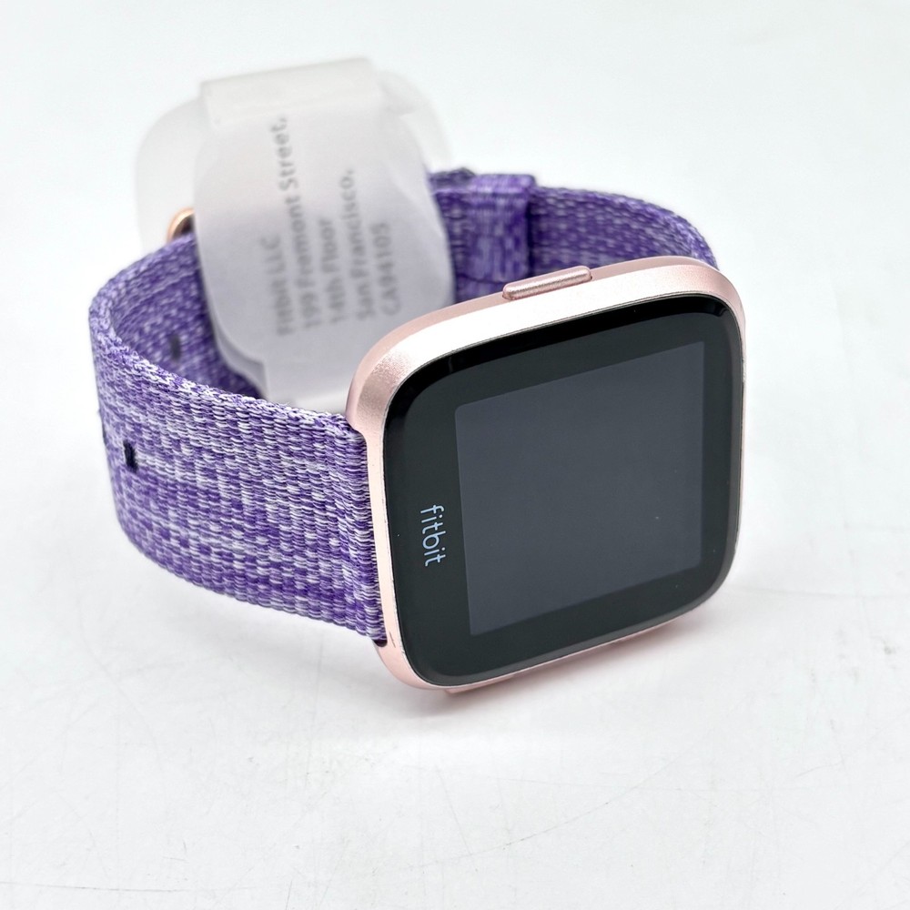 Fitbit Versa Special Edition Lavender Smartwatch w/ Interchangeable Bands FB504