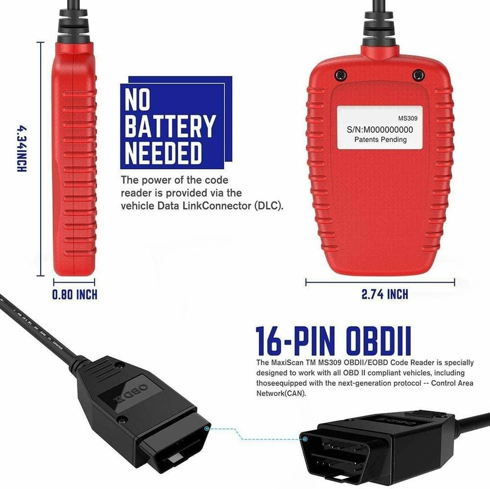 OBD Code Reader Automotive OBD2 Scanner Car Check Engine Fault Diagnostic Tool