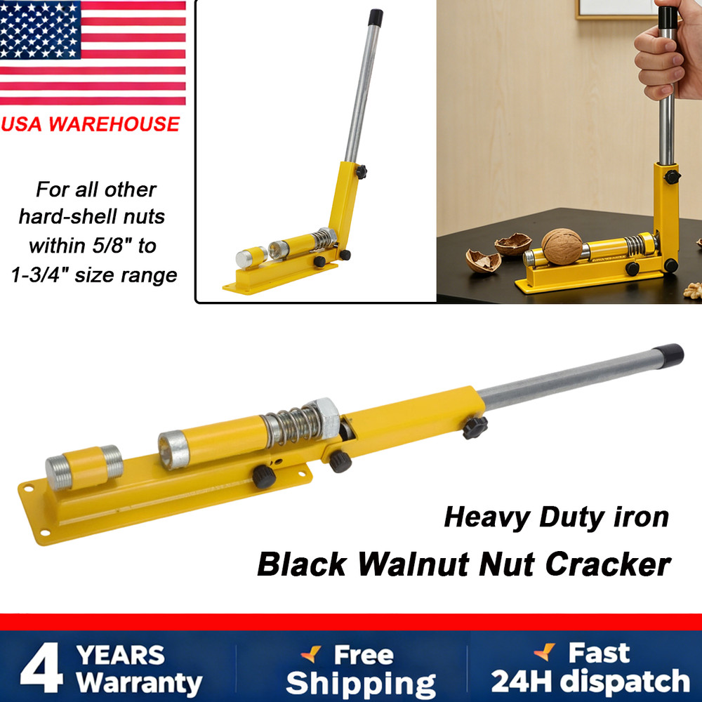 Nut Cracker Nutcracker Tool, Black Walnut Cracker for macadamia, Heavy Duty iron