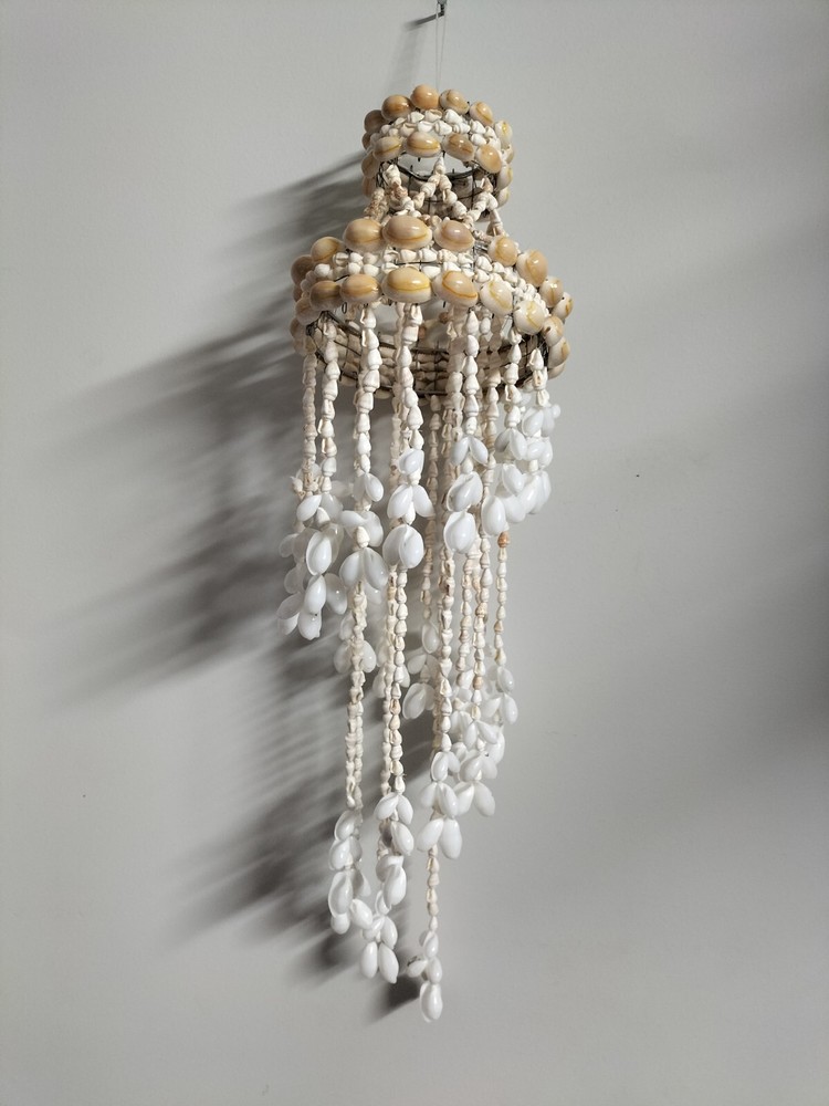 White Sea shell chime. 60cm Chandelier. Mobile. Beach boho bubbles