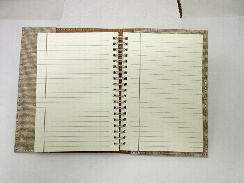 Metropolis Graphic Image 7" Refillable Notebook Leather Cover Spiral Insert Blue