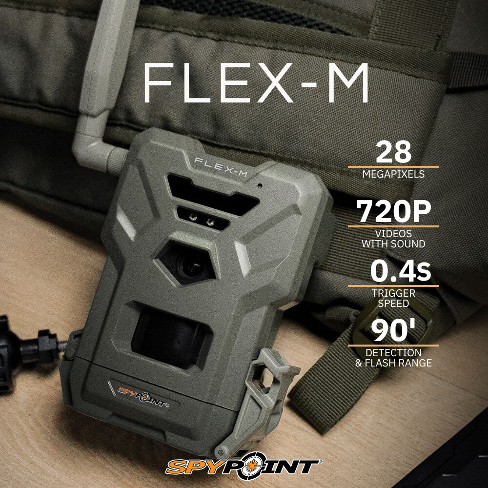 Spypoint Flex M Night Vision Motion Activate Cellular Trail Camera 2 Pack Bundle
