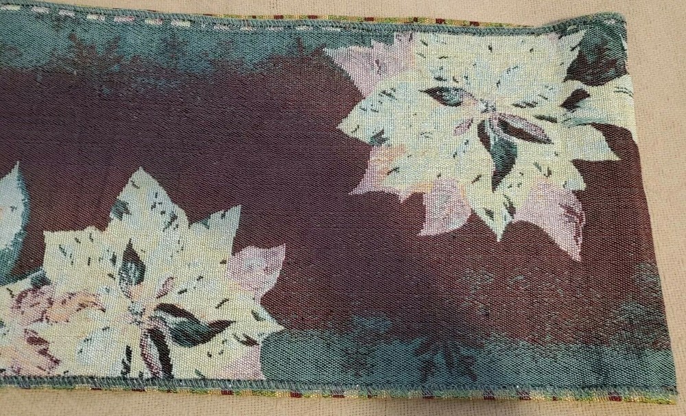 Fall Harvest Table Runner 60" L 12" W, White