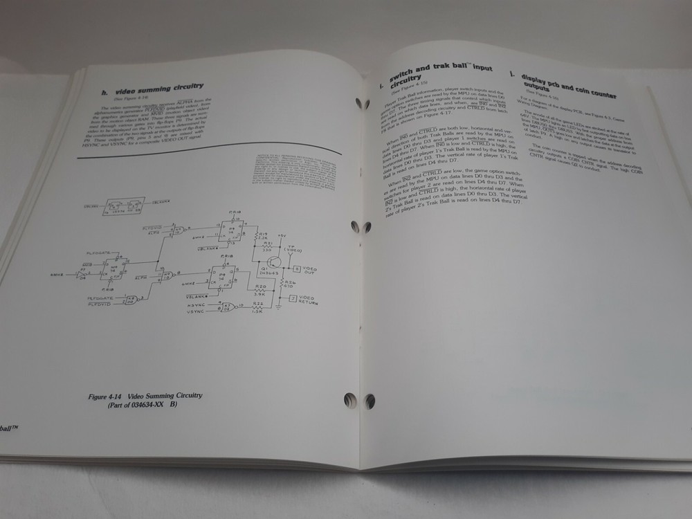 Baseball Video Arcade Game Operation, Maintenance, & Service Manual, Atari