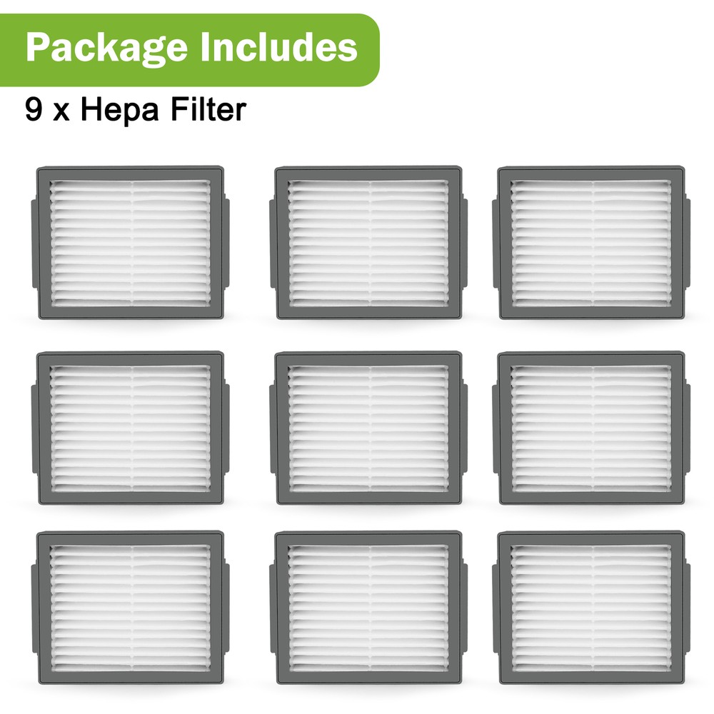 9Pcs Vacuum Cleaner Filter Replacement Kit for iRobot Roomba i7 i8 Plus E5 E6 E7