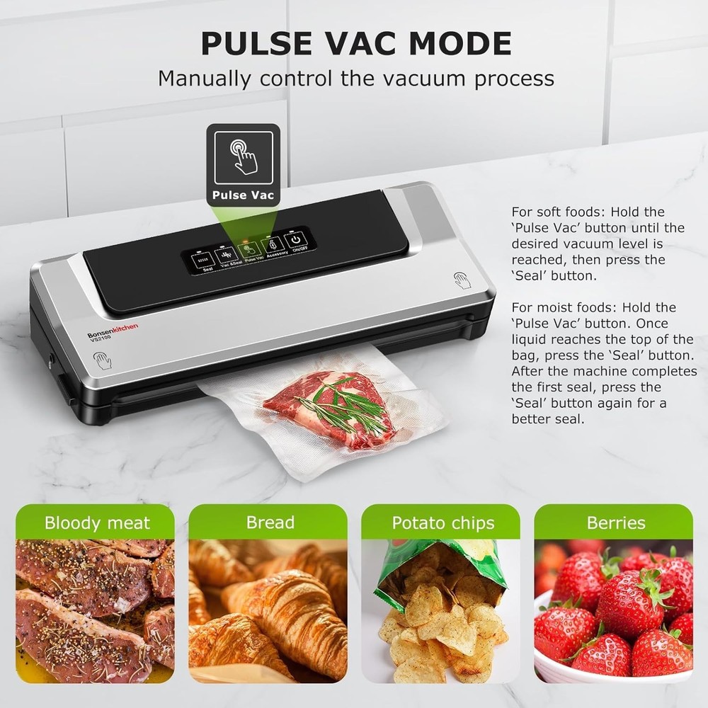 Professional Food Sealer | External Vacuum System | Silver