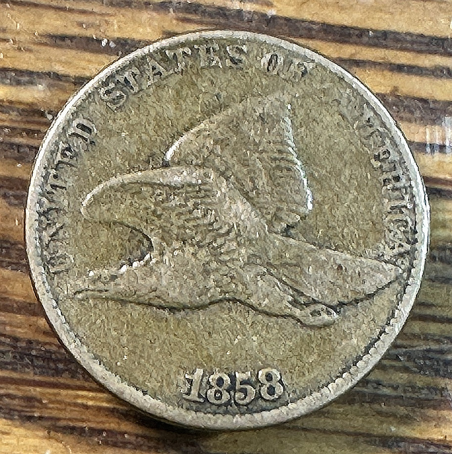1858 Large Letters Flying Eagle Cent Nice Original Very Fine CHRC
