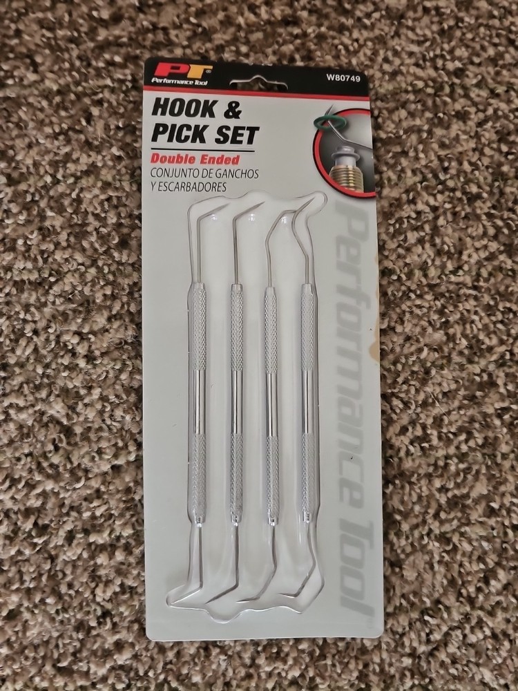 Performance Tool W80749 4Pc Double Ended Pick   Hook