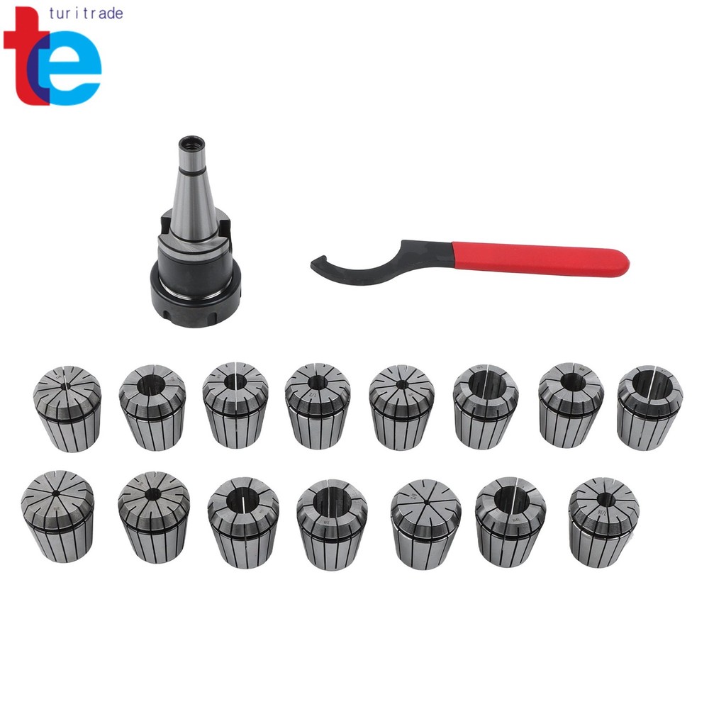 ER40 Spring Collet Chuck Set for NMTB30 Spindle 17 Pack Tool Holder .0005