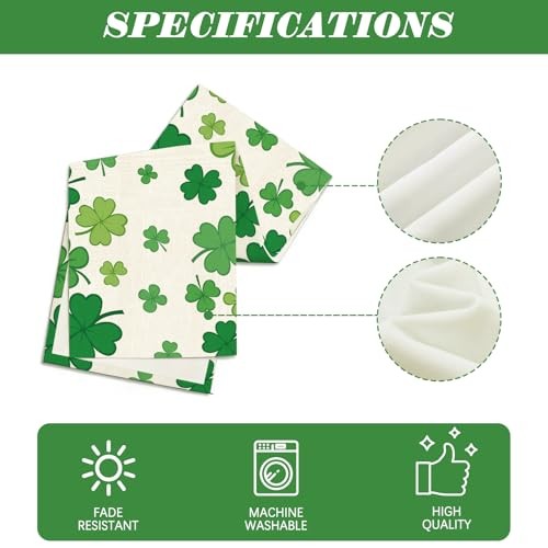 St. Patrick's Day Table Runner,Spring Holiday Kitchen Dining Table Shamrock