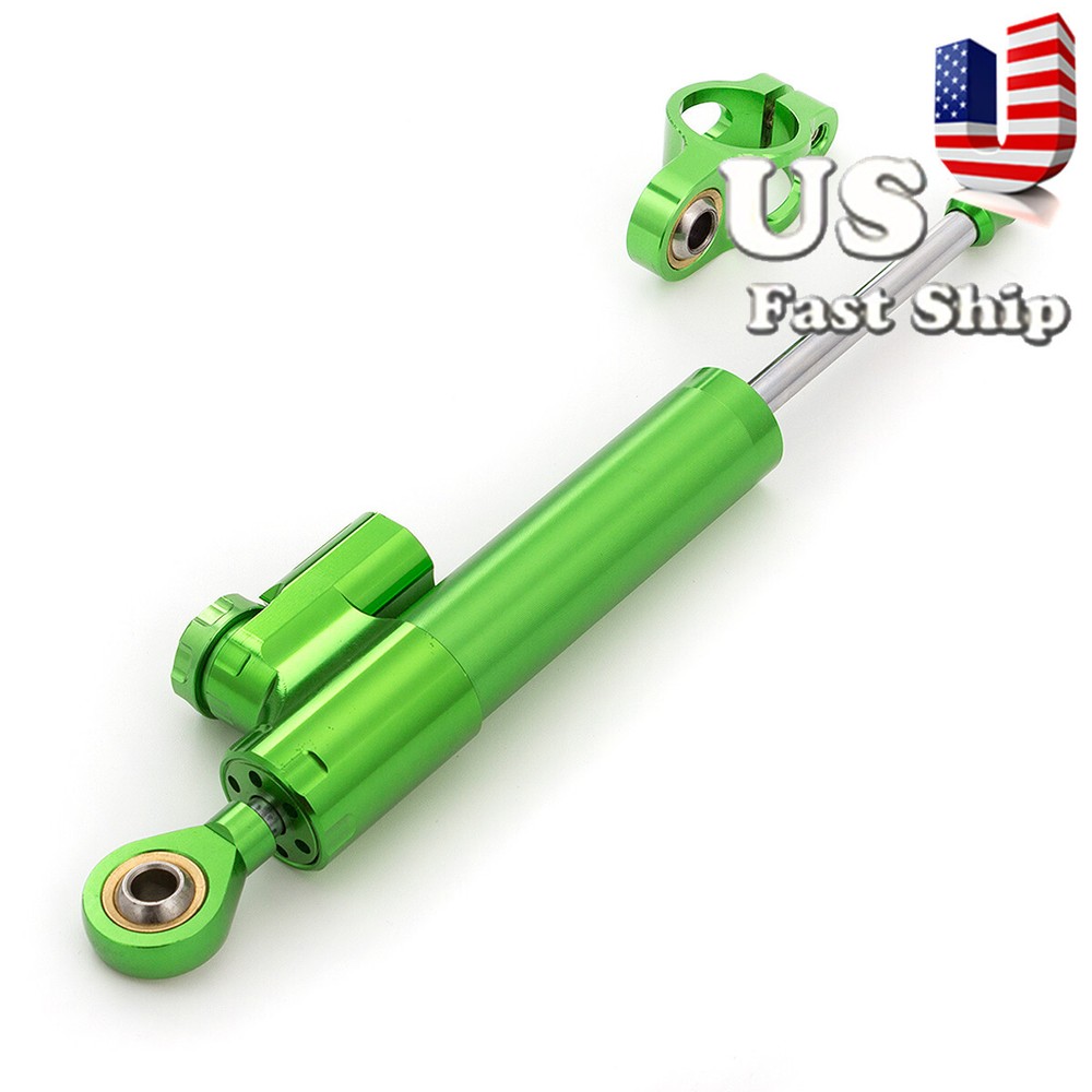 CNC Green Steering Damper Linear Stabilizer Reversed Safety Control Universal