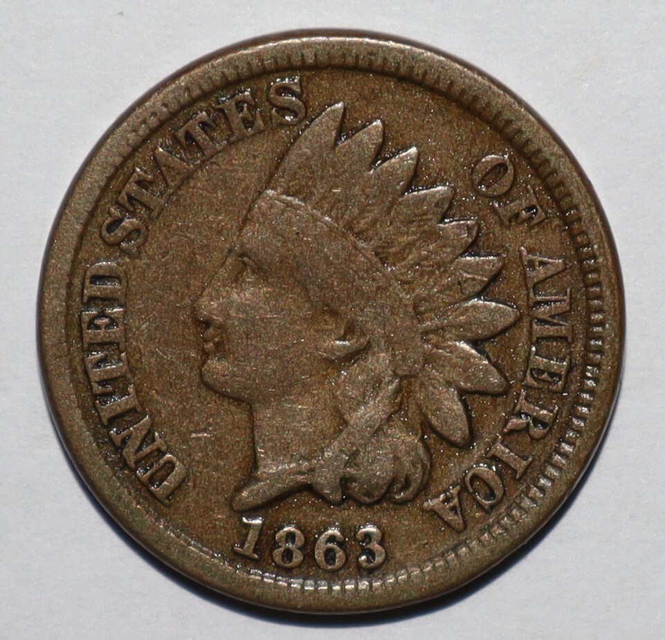 1863 Indian Head Cent FINE (S162)