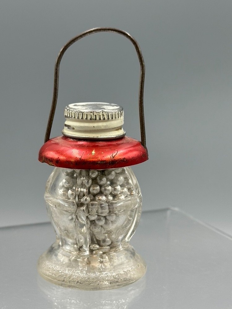 c 1940 LANTERN Tiny J S GLASS CANDY CONTAINER A&E 391 Vintage