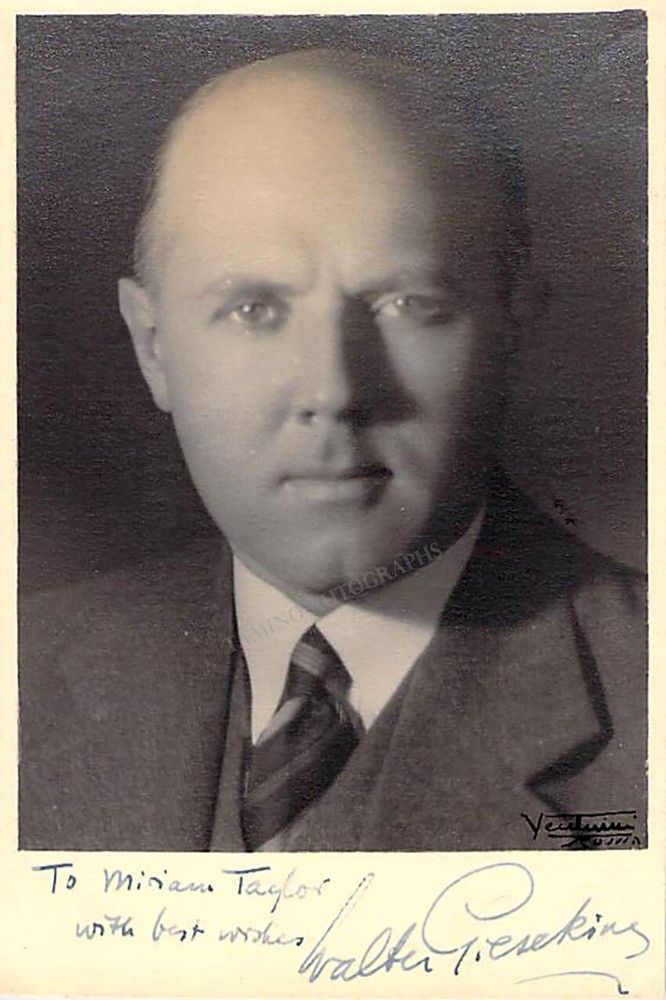 Gieseking, Walter - Signed Photograph