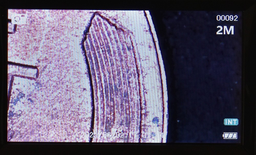 1949 D Penny Error Red Mint State Multi Error Double Die, Cracks Collar Filled D