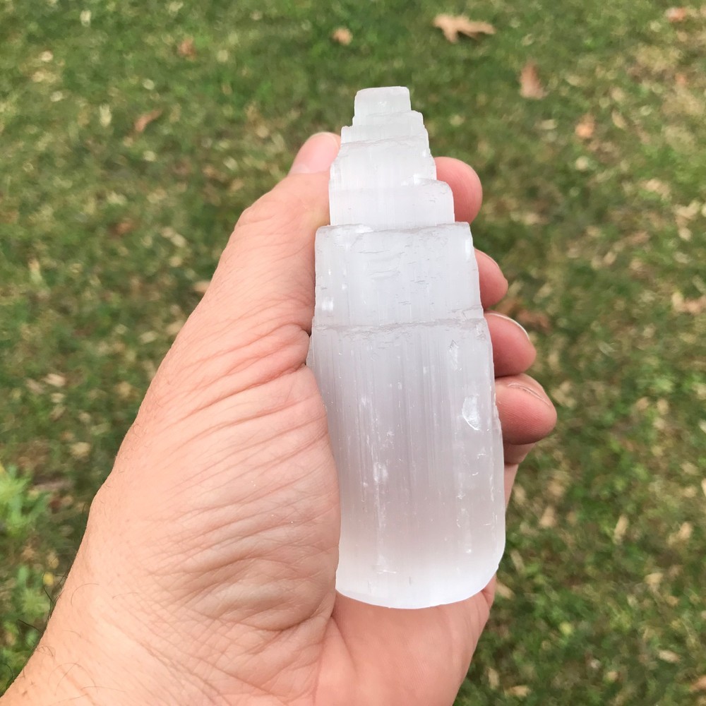 4" Selenite Skyscraper / Selenite Tower - (1) Tower - Very Nice!
