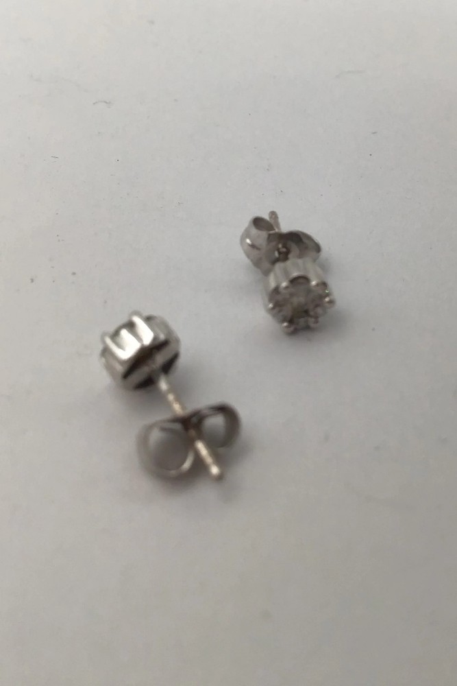 Bent Sorensen 14K Gold Stud Earrings with Diamonds
