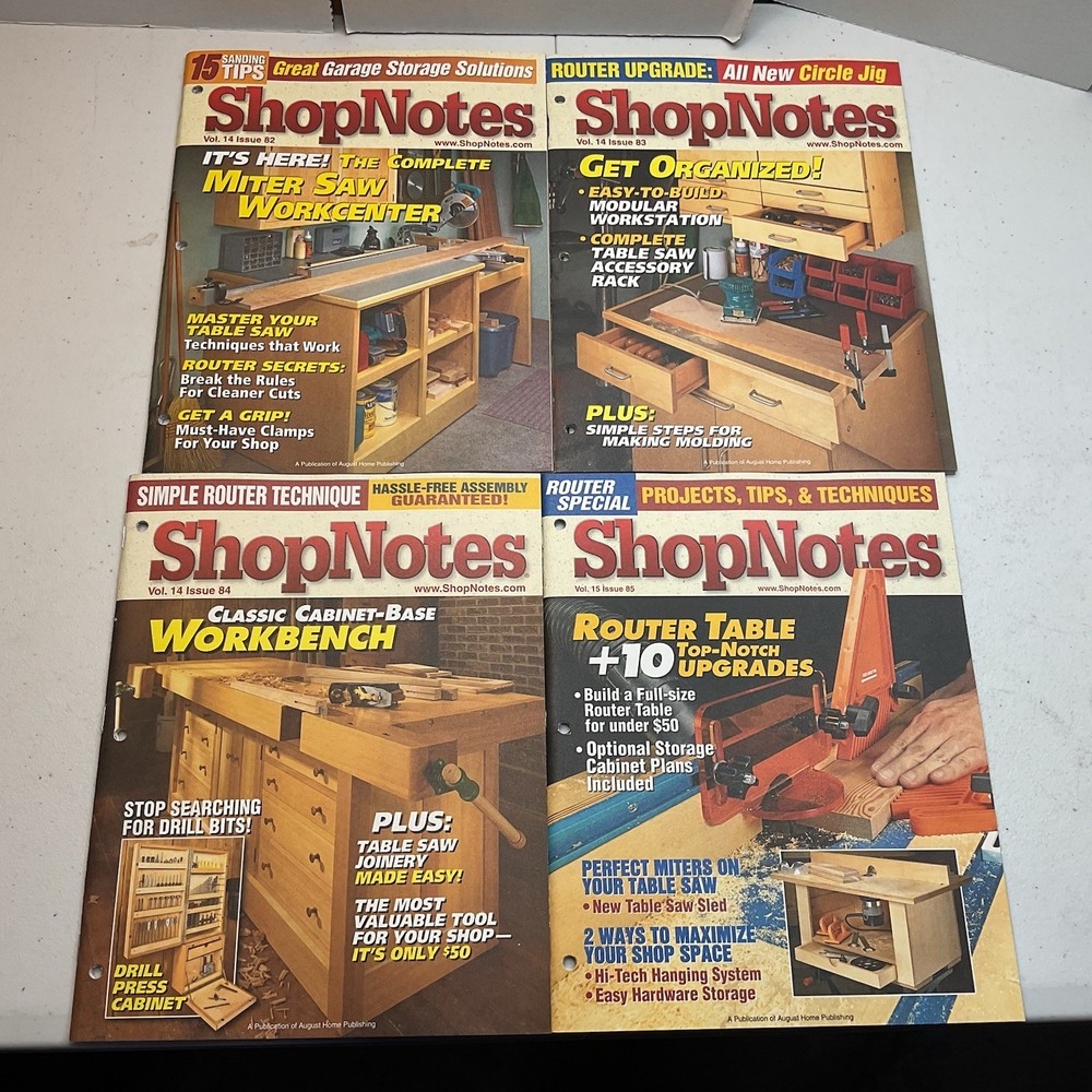 ShopNotes Magazine (Lot of 17) Tips, Tools, Techniques, Issues: 73-74,76-90