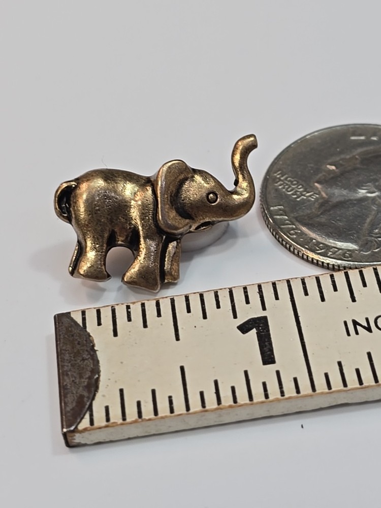 Elephant Lapel Pin Gold Color