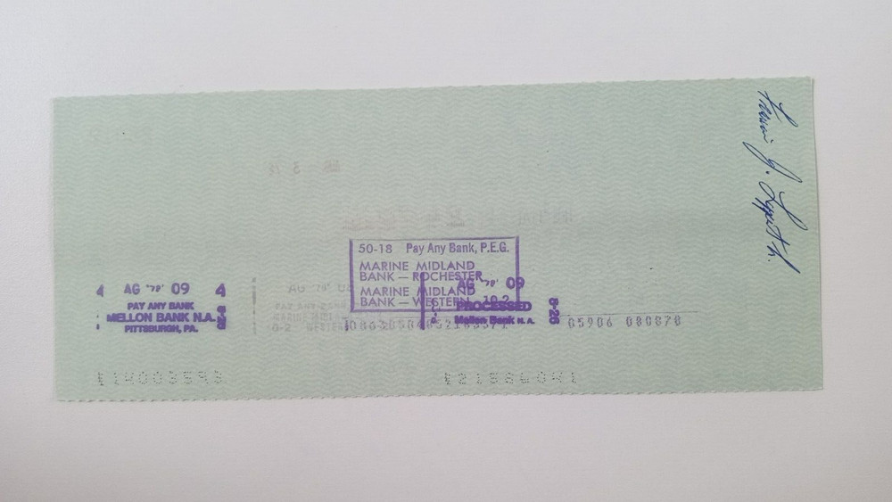 Francis J. Lippert Sr.: 1978 Pittsburgh Pirates Expense Check