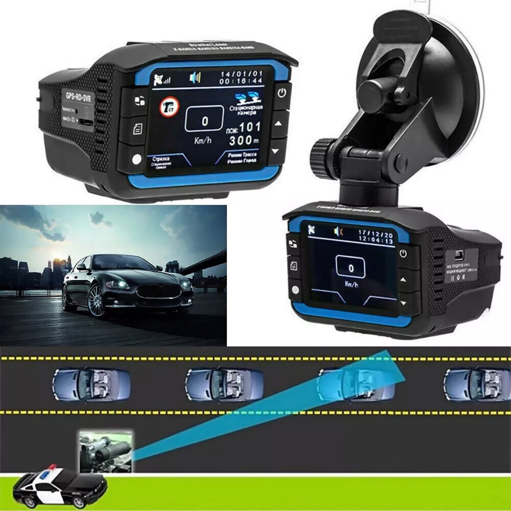 Dash Camera DVR Recorder Radar Detector Night Vision G-sensor 720P Car System