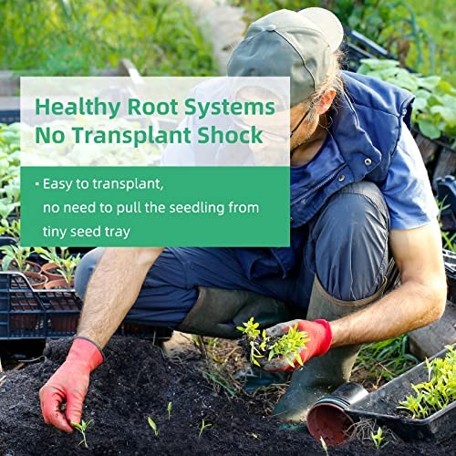 Soil Blocker with Comfortable Handle, 4 Cell Soil Block Maker 2 Inch Mold