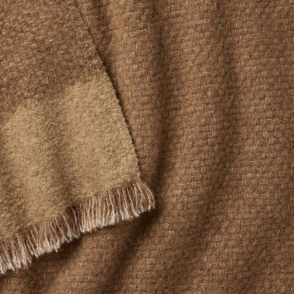 50"x60" Tonal Woven Boucle Throw Blanket Tan - Threshold designed with Studio