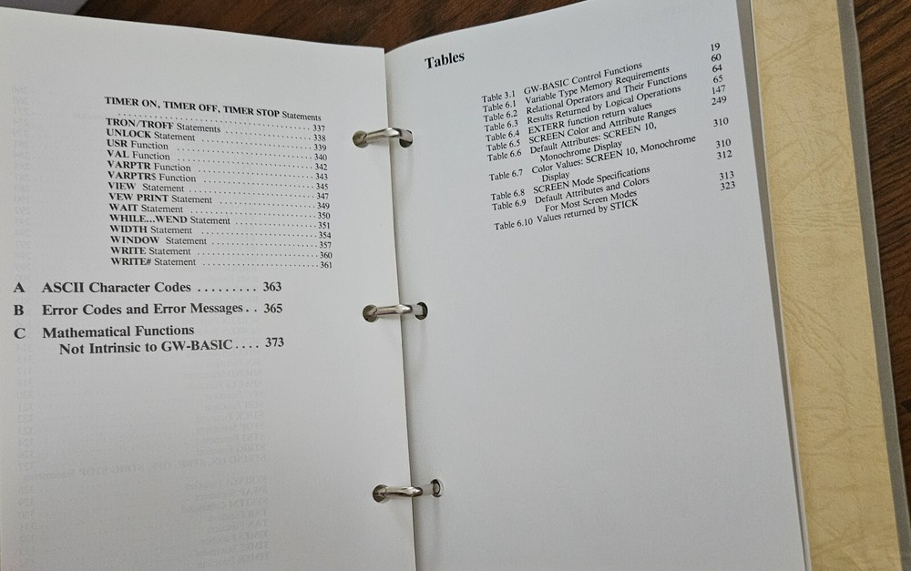 Hyundai Personal Computer Systems MS-DOS Version 3.2 Binder Book GW- Basic