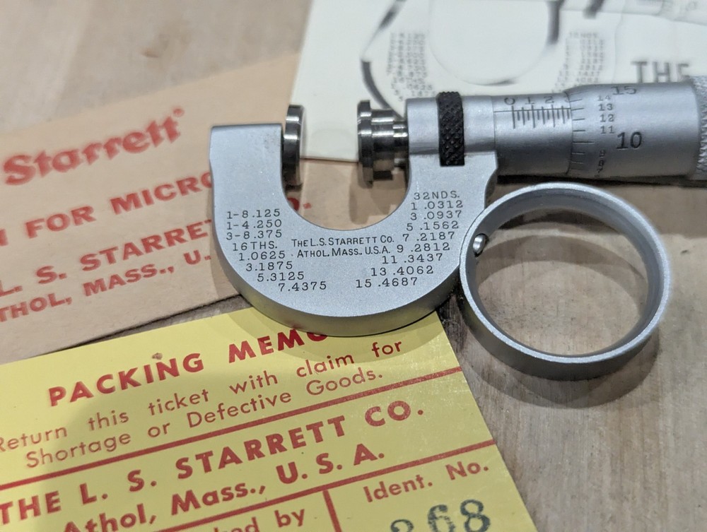 Starrett No.223RL Paper Micrometer