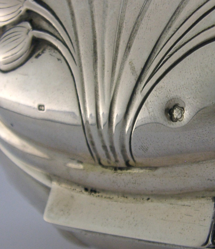 STUNNING LARGE 282g AUSTRIAN ART NOUVEAU 800 SOLID SILVER BOX