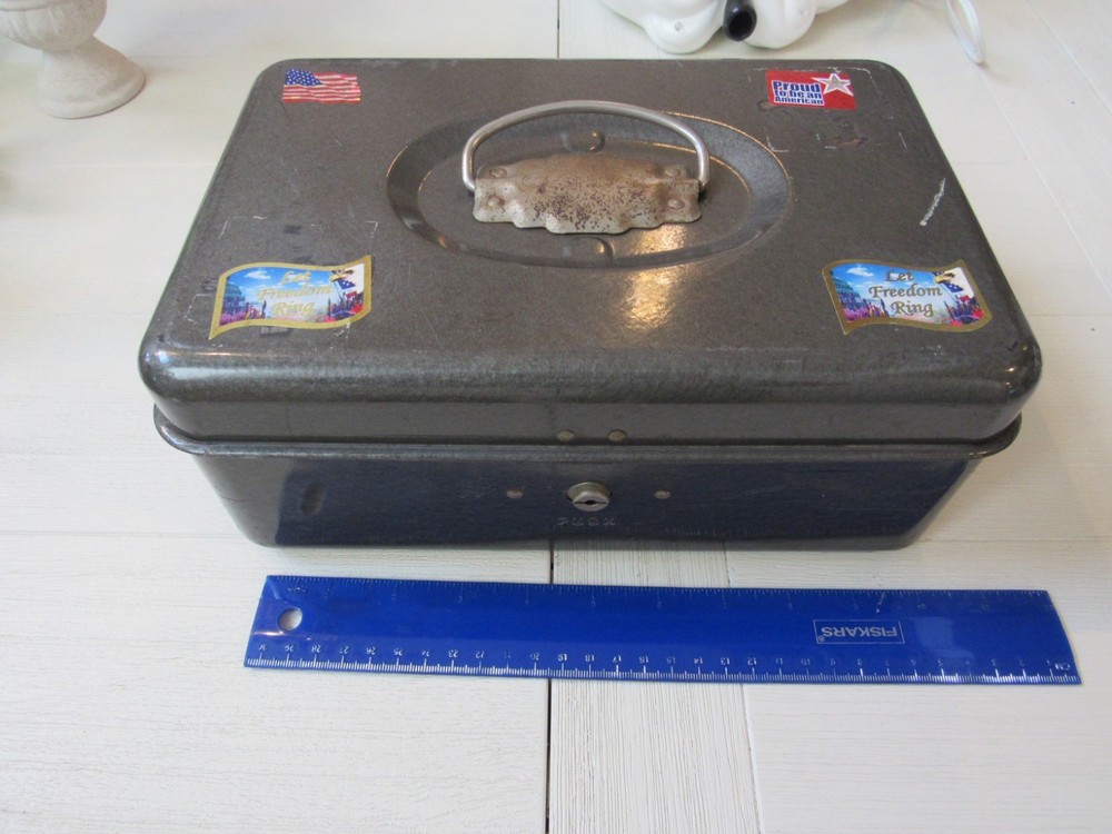 Vintage Metal Lock Box