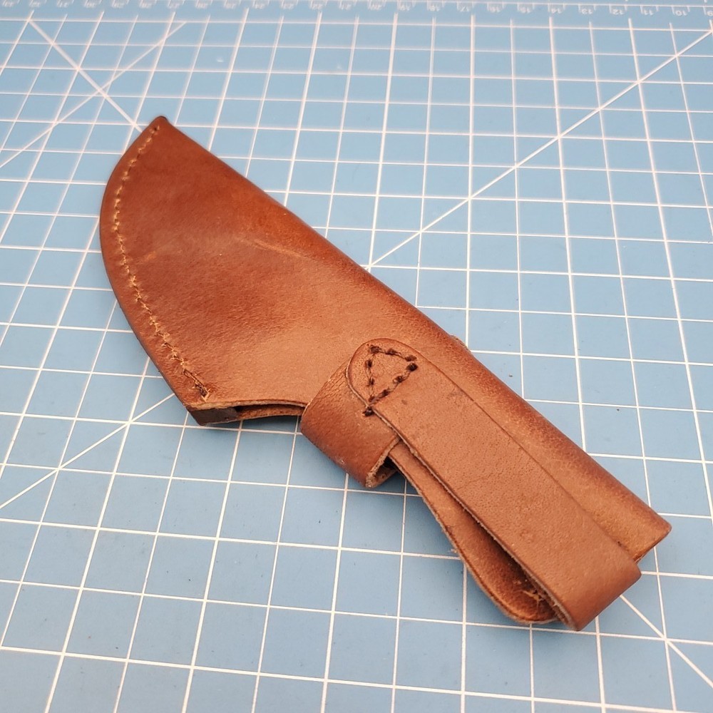 Rite Edge Fixed Blade Knife Sheath Brown Leather Belt Pouch Case 7"x3" Hunter