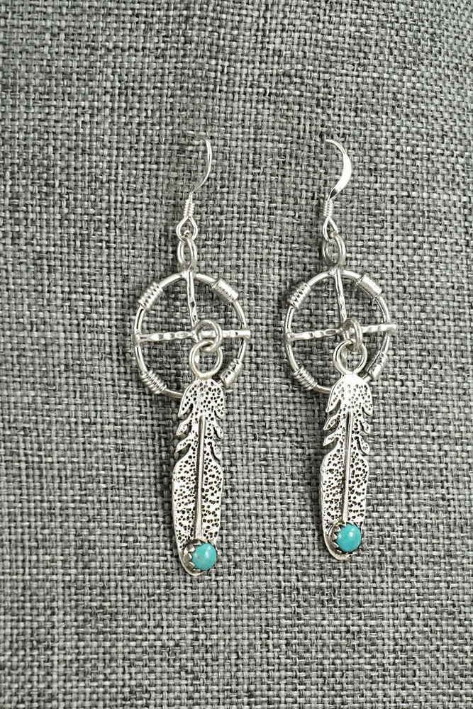 Turquoise & Sterling Silver Earrings - Sharon McCarthy