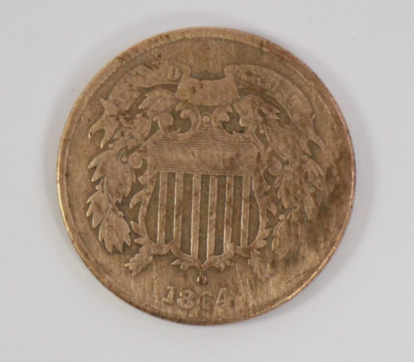 1864 Two Cent Piece First Year of Issue