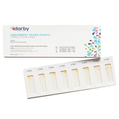 Absorbent Paper Points Sterile Cell-Pack, , X-Fine, 200/Box