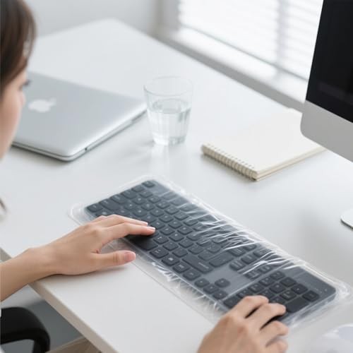 50Pcs Keyboard Cover - Disposable Keyboard Protector for Desktop Dustproof