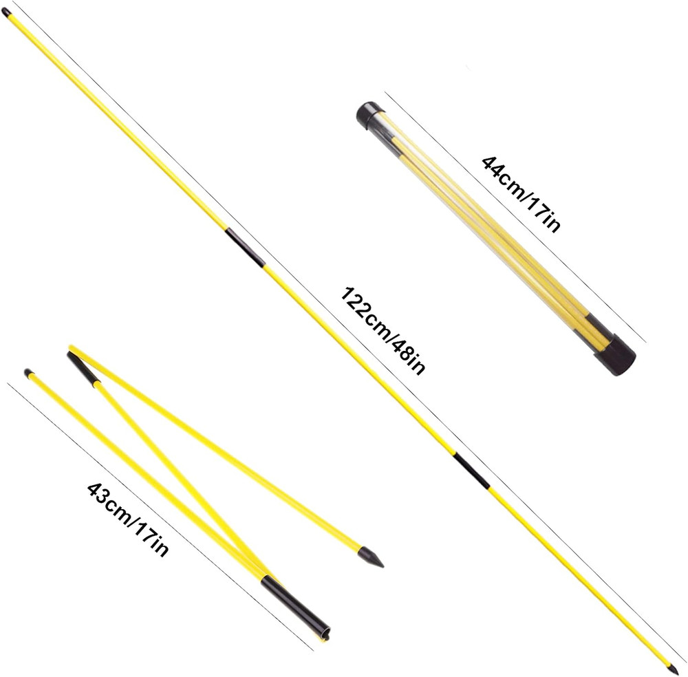 2 Pack 48 Inch Golf Alignment Sticks Swing Training Aid Equipment Practice Rods