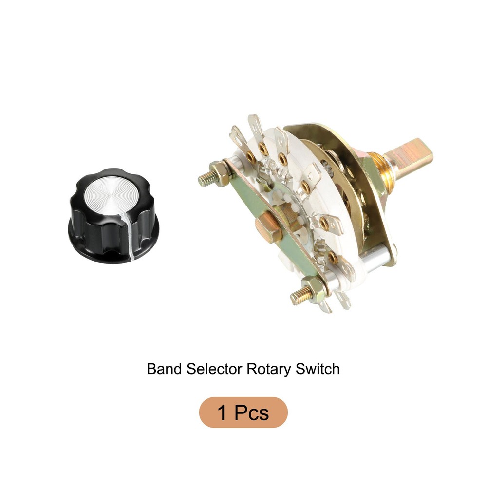 Band Selector Rotary Switch w Knob1P7T 1 Pole 7 Position 1 Deck