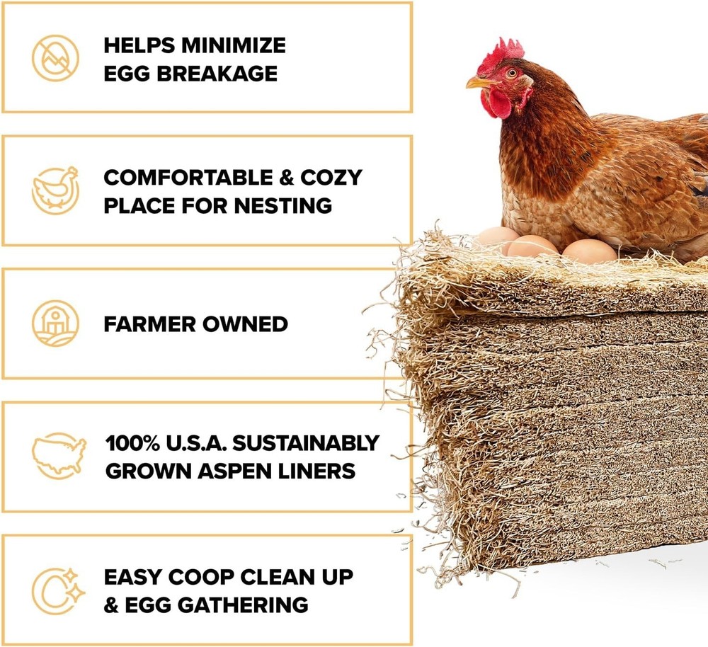 Sustainable Hen Nesting Pads, 13x13