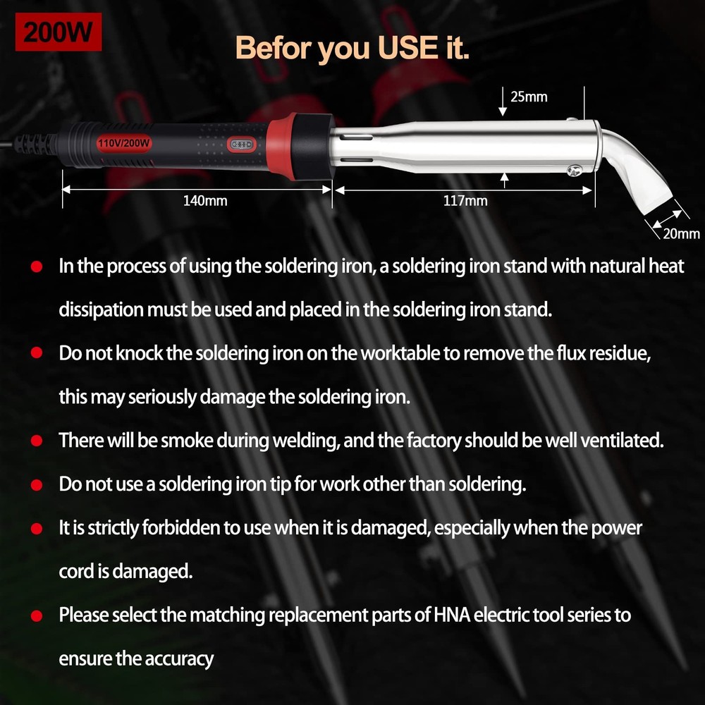 GoGoPanda 80W-300W Soldering Iron Set External Heating Replaceable Tips
