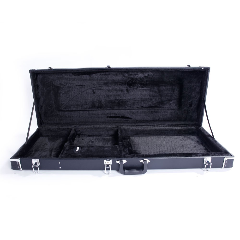 ST High Grade Electric Guitar Square Hard Case Microgroove Flat Black