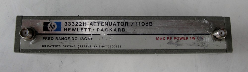 HP 33322H Programmable Step Attenuator; 110 dB max, Opt 011
