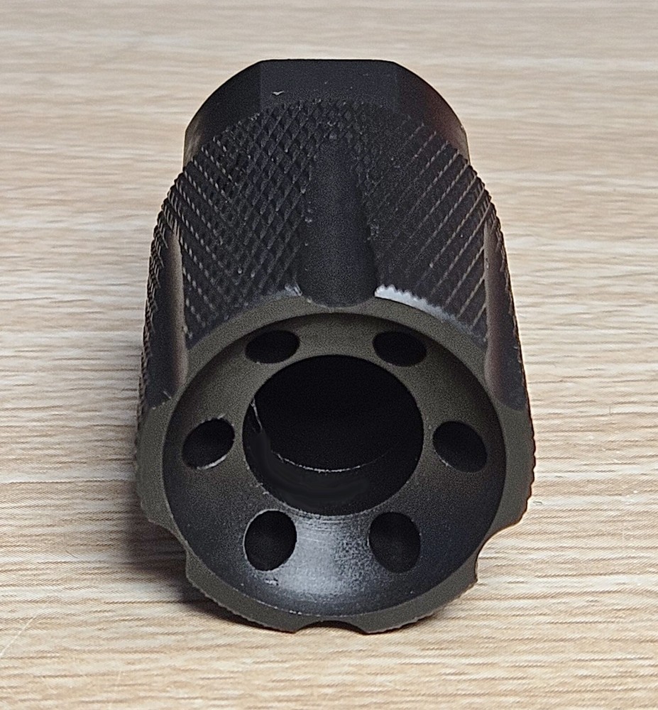 MINI SIZE 1/2x28 Linear Recoil Compensator Front Vent Muzzle Brake for .22 - 9mm