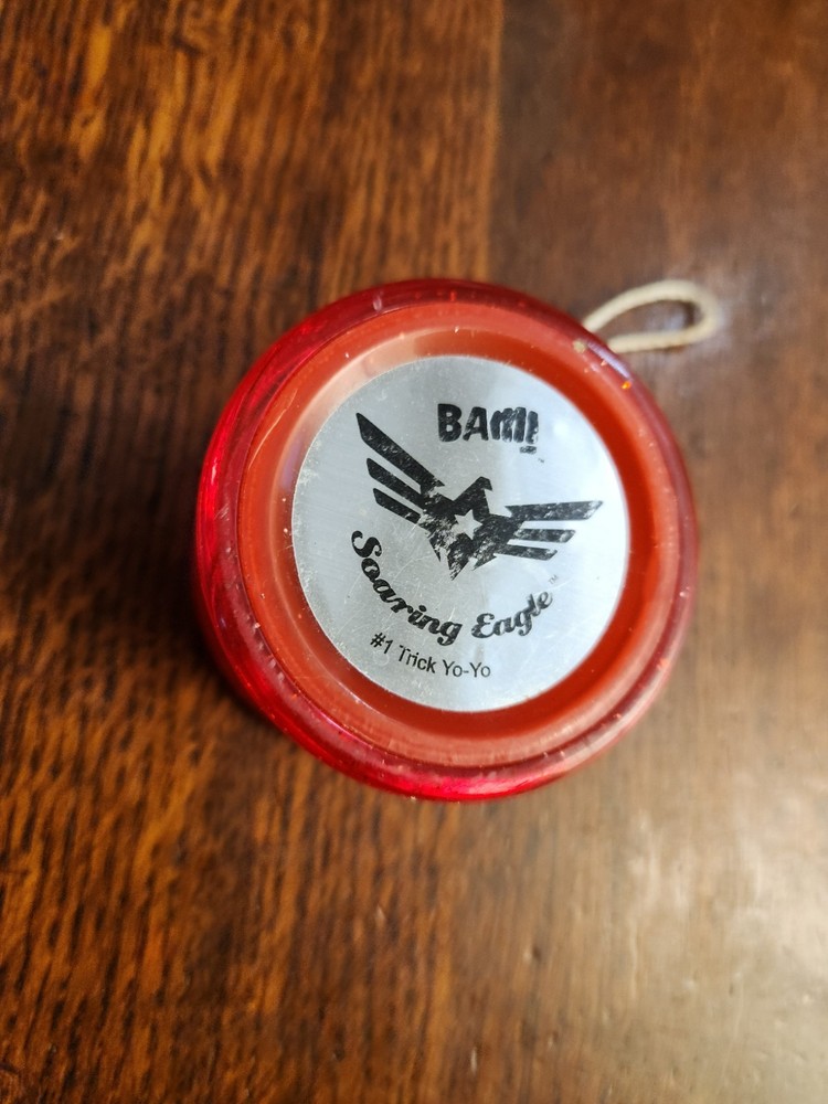 Vintage Soaring Eagle Trick Yo-Yo Red Glitter