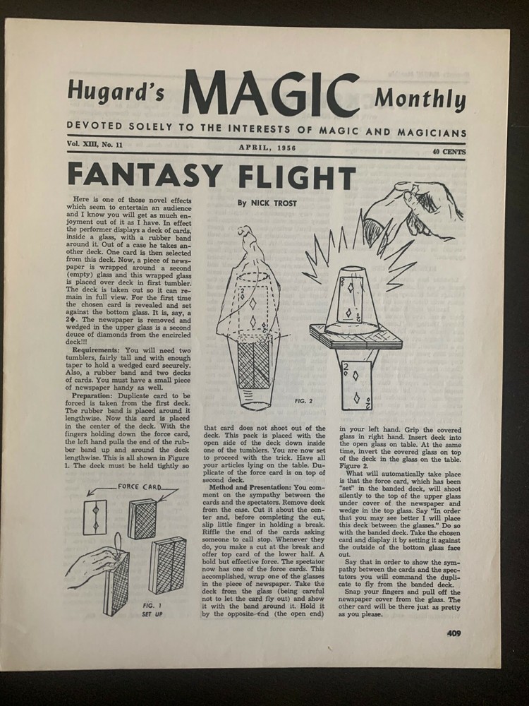 HUGARD'S MAGIC MONTHLY - ORIGINAL Individual, single Issues