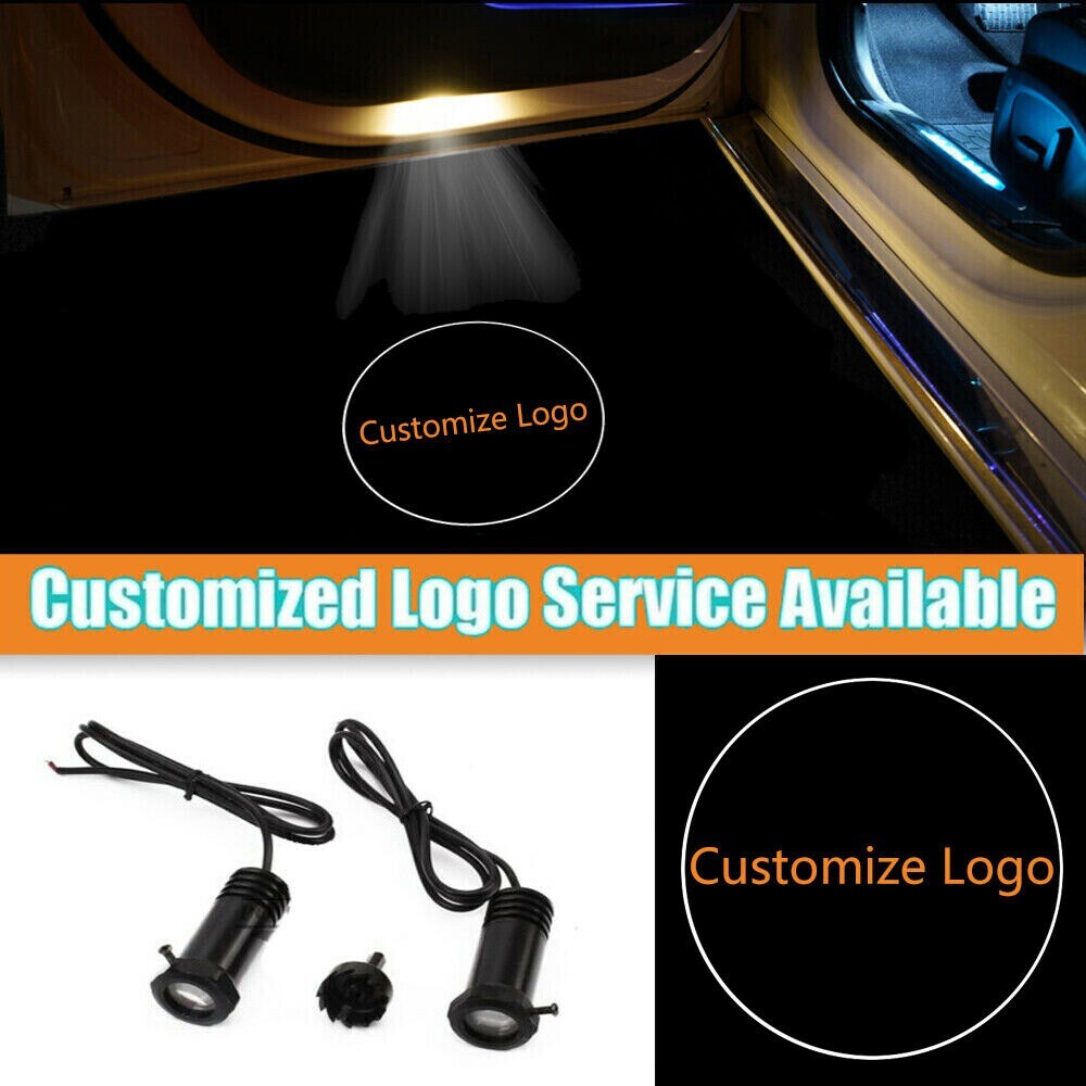 2pcs Custom Pattern Wired LED Car Door Welcome Shadow Projection Light Universal