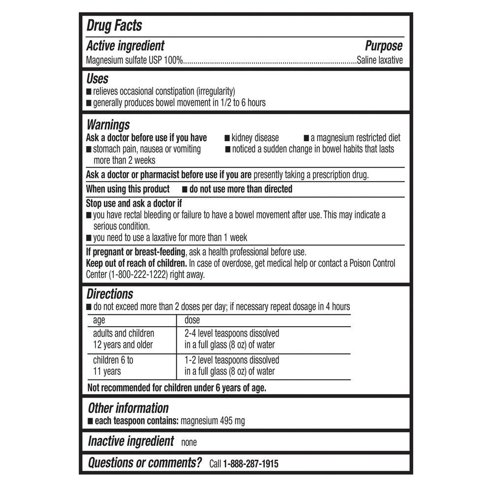 Epsom Salt, Magnesium Sulfate, 128 Oz (8Lb), Unscented