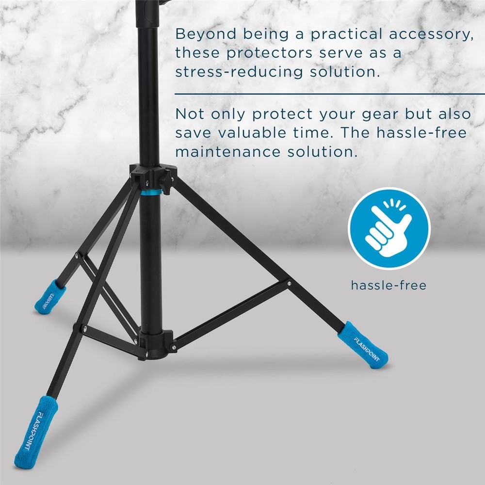 Flashpoint Light Stand Leg Protector, Blue, 3-Pack